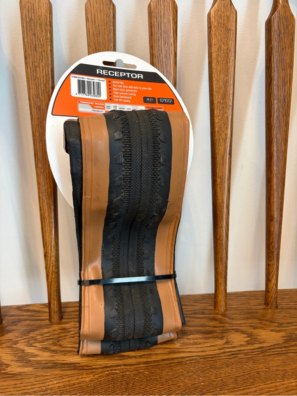 Maxxis Receptor Gravel Tire 700x40C Tan Wall Tubeless Ready EXO TR 120 TPI New